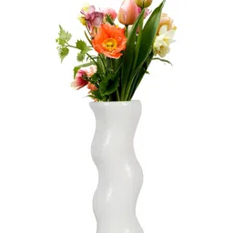 LASAKI Piper White Ceramic Flower Vase-33