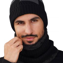 iSWEVEN Unisex Self Design Woollen Beanie-image-50