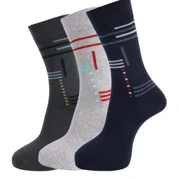 Dollar Socks Men Pack Of 3 Assorted Above Ankle Length Socks-image-28