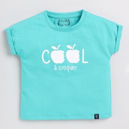 Ginie Girls Typography Printed Extended Sleeves Pure Cotton T-Shirt-image-40
