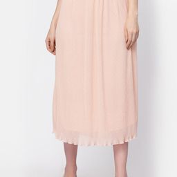 LELA Pleated Georgette Midi A-Line Skirt-image-26