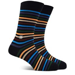 SockSoho Men Striped Calf Length Socks-29