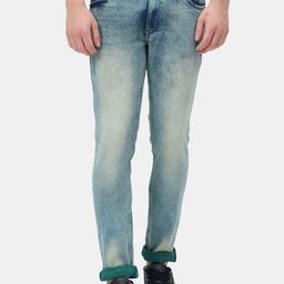 VUDU Men Blue Narrow Slim Fit Heavy Fade Stretchable Jeans-image-78