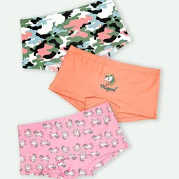 ariel  Girls Set Of 3 Printed Basic Briefs-picture-15