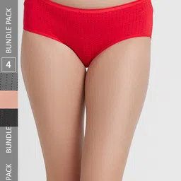FashionRack Pack Of 4 Cotton Hipster Briefs 6048 _SRBDG-image-34