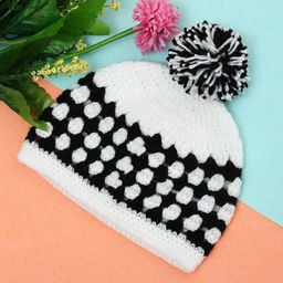 FUNKRAFTS Kids Self Design Winter Beanie Cap with Pom Pom-2