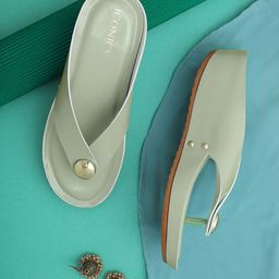 ICONICS Sea Green Wedge Heels-28