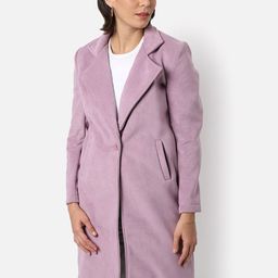 Campus Sutra Women Purple Solid Overcoat-image-98