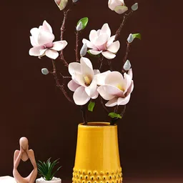 Aura Mustard Yellow Textured Ceramic Vase-image-66