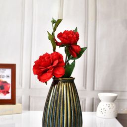 TAYHAA Olive Carved Ceramic Flower Vase-image-15