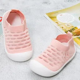 Yellow Bee Girls Cotton Booties-image-80