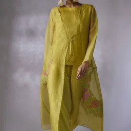 Shreeka Embroidered Jacket With Top & Trousers Co-Ords-picture-12