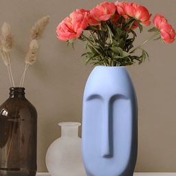 GW CREATIONS Grey Face Shaped Flower Vases-image-5