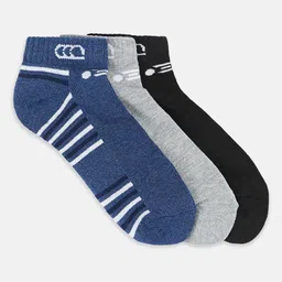 Ajile by Pantaloons Men Pack Of 3 Cotton Patterned Ankle Length Socks-24