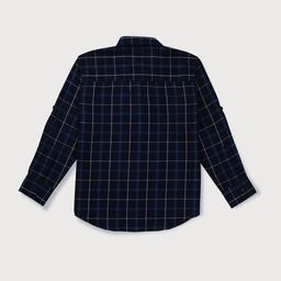 Gini and Jony Boys Windowpane Checked Spread Collar Cotton Casual Shirt-image-88