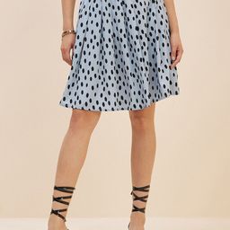 Antheaa Abstract Printed Flared Skirt-image-90