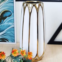 Art Street White Ribbed Flower Table Vase-image-42