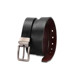 Elite Crafts Men Black & Brown Textured Reversible Leather Formal Belt-image-53
