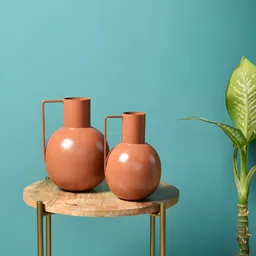 Manor House Brown 2 Pieces Surahi Shaped Flower Vases-image-44