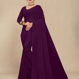 STAVA CREATION Pure Georgette Saree-5