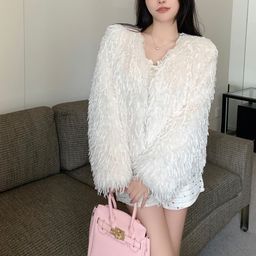 JC Mode Self Design Front Open Sweater-40