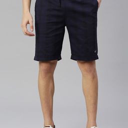 Thomas Scott Men Checked Mid-Rise Slim Fit Sports Shorts-image-72