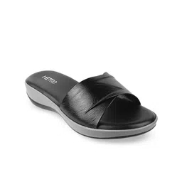 Metro Women Black Solid Synthetic Open Toe Flats-image-75