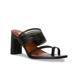 London Rag Black Solid Block Heels-picture-22