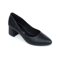 Shezone Textured Pointed Toe Block Pumps image 4