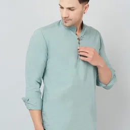 LOUIS MONARCH Comfort Slim Fit Mandarin Collar Short Kurta-picture-28
