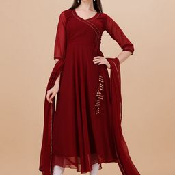PMD Fashion Gotta Patti Georgette Anarkali Kurta-picture-15