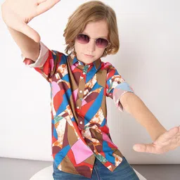 Jack & Jones Junior Boys Geometric Printed Casual Shirt-image-15