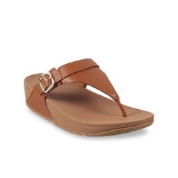 fitflop Tan Leather Wedge Sandals with Buckles-11