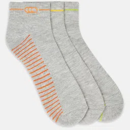 Ajile by Pantaloons Men Pack of 3 Grey Striped Ankle-Length Socks-image-41