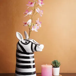 Folkstorys White & Black Zebra Flower Vase-image-14