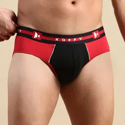 KOFFY Colourblocked Basic Briefs KOFFY_KI29_BRF_RD image 3