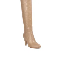 London Rag Women Stiletto-Heeled Textured Winter Boots-image-1