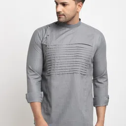 Kaifoo Men Silver-Toned Thread Work Kurta-picture-15