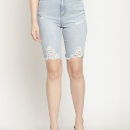 CAMLA Women Blue Denim Shorts-picture-0