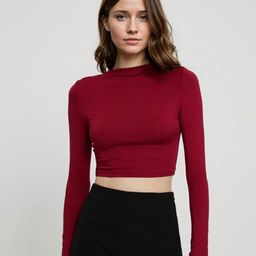 Kotty High Neck Fitted Crop Top-picture-24