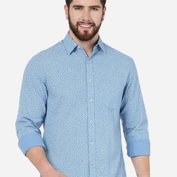 Greenfibre Micro Ditsy Printed Long Sleeves Cotton Casual Shirt-picture-4