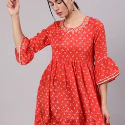AKS Bandhani Printed Tunic-image-21