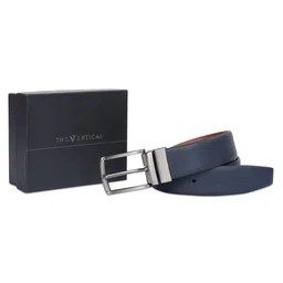 THe VerTicaL Men Textured Leather Reversible Belt-image-46