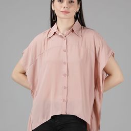 Amagyaa Extended Sleeves Crepe Shirt Style Top-image-85