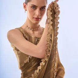 Mitera Embellished Sequinned Organza Saree-picture-55