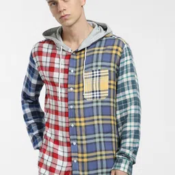 Jack & Jones Men Multicoloured Tartan Checks Checked Casual Shirt-image-61