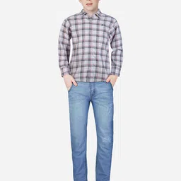 Gini and Jony Boys Checked Cotton Casual Shirt-image-71