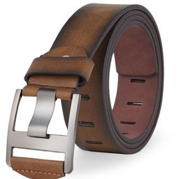 WINSOME DEAL Men Brown Textured Casual Belt-image-1