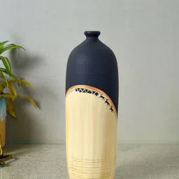 AAKRITI ART CREATIONS Black Printed Midnight's Secret Vases-image-4