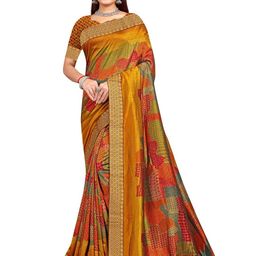 RANGRASIYA Abstract Printed Zari Bhagalpuri Saree-12